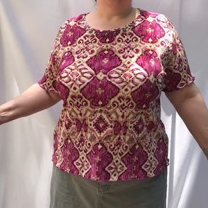 🌻3/25🌻 AD Pleated Blouse Distressed Beading